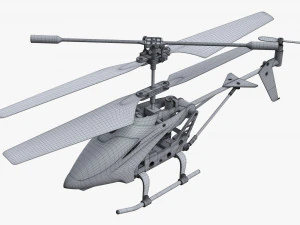 Zdalnie sterowany minihelikopter Model 3D