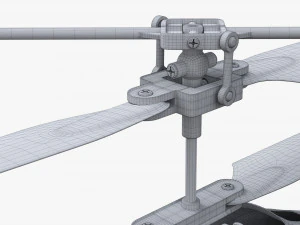 Zdalnie sterowany minihelikopter Model 3D