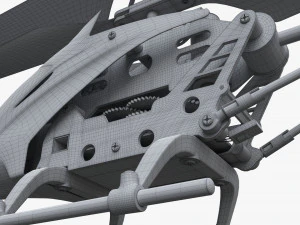 Zdalnie sterowany minihelikopter Model 3D