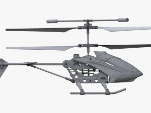 Zdalnie sterowany minihelikopter Model 3D