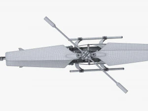 Zdalnie sterowany minihelikopter Model 3D