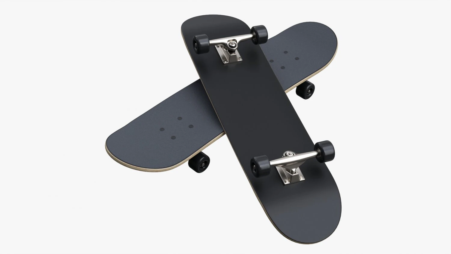 Skateboard 01 3D Model .c4d .max .obj .3ds .fbx .stl .blend