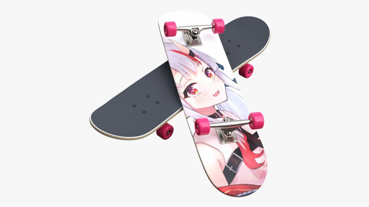 Skateboard 02 3D Model .c4d .max .obj .3ds .fbx .stl .blend