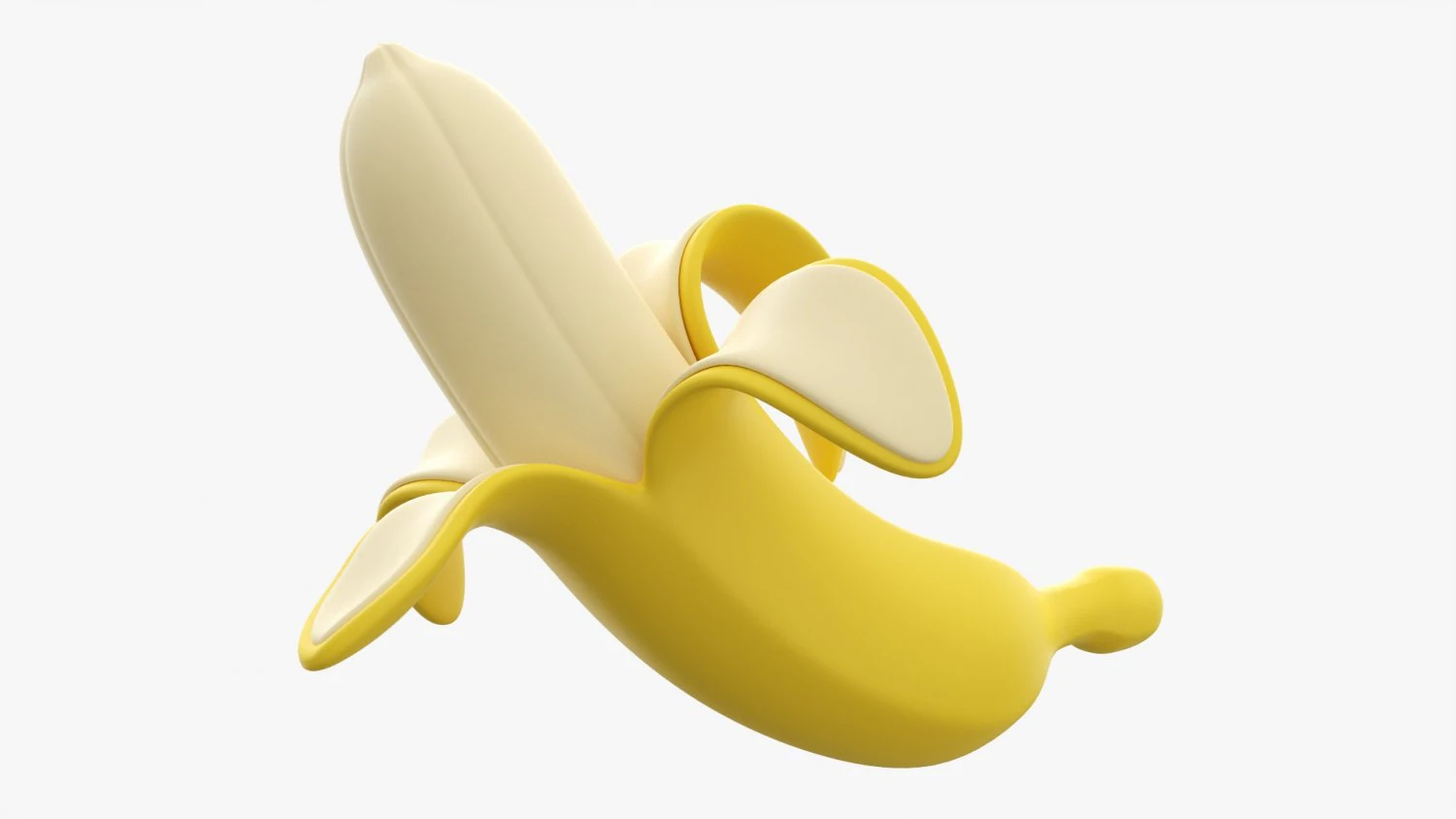 Stylized Banana 3D Model .c4d .max .obj .3ds .fbx .stl .blend