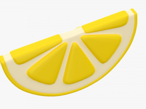 Stylized Lemon Slice 3D Модель