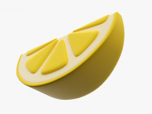 Stylized Lemon Slice 3D Модель