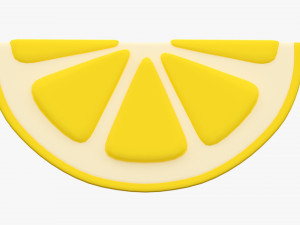 Stylized Lemon Slice 3D Модель