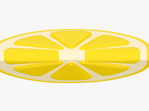 Stylized Lemon Slice 3D Модель