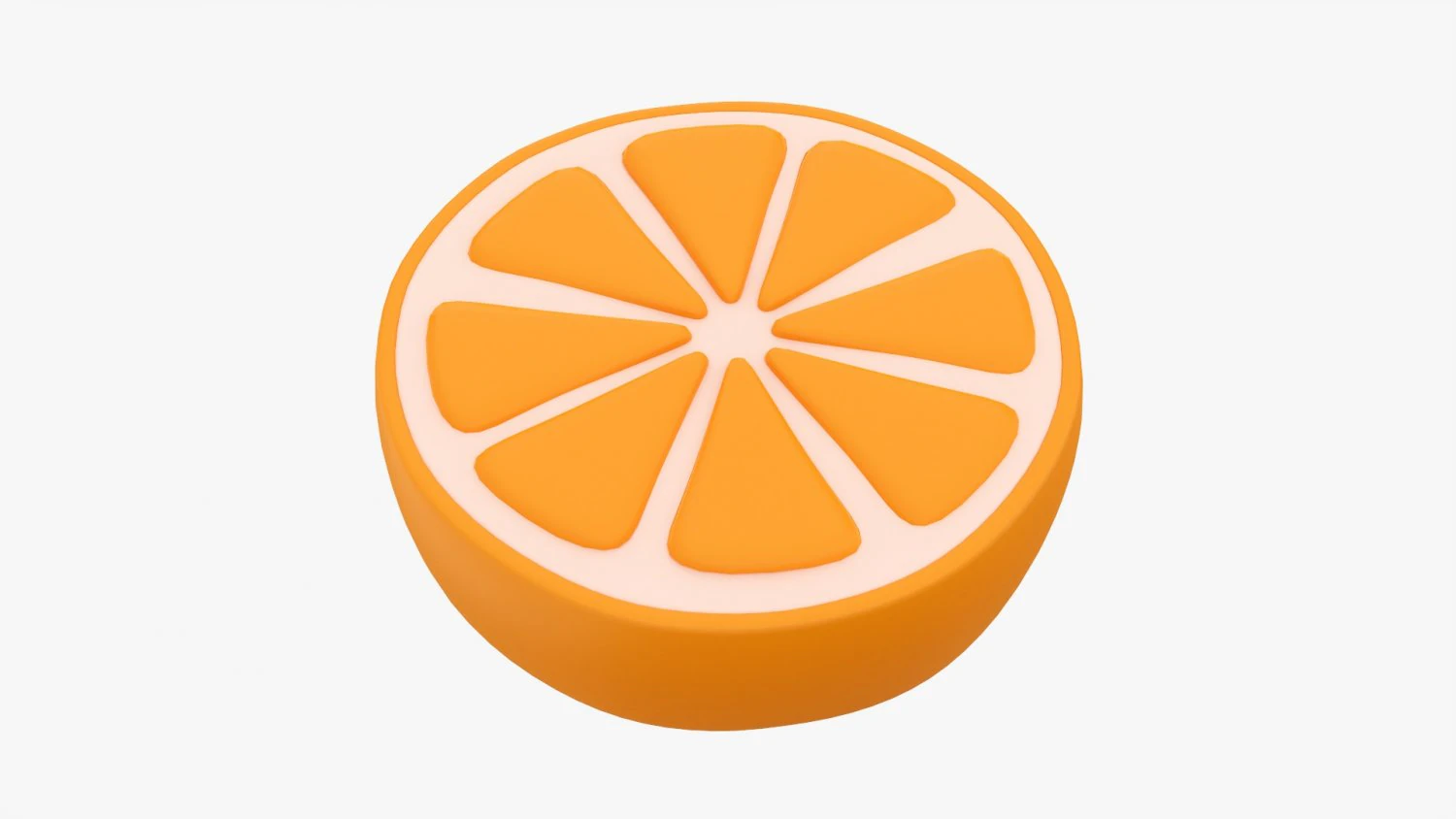 Stylized Orange Slice 01 3D Model .c4d .max .obj .3ds .fbx .stl .blend 