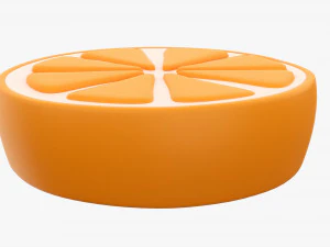 Stylized Orange Slice 01 3D Model