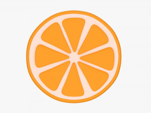 Stylized Orange Slice 01 Modello 3D