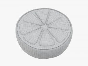 Stylized Orange Slice 01 3D Model