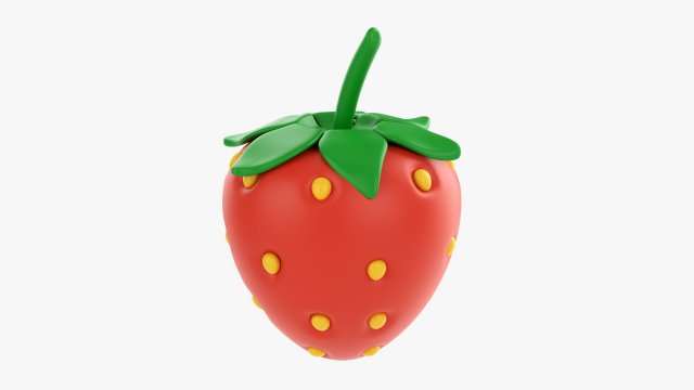 Stylized Strawberry Modelo 3D .c4d .max .obj .3ds .fbx .stl .blend 
