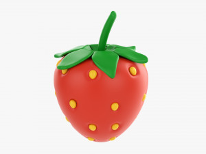 Stylized Strawberry 3D Model