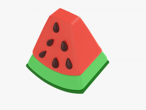 Stylized Watermelon Piece 3D Model