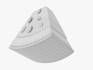 Stylized Watermelon Piece 3D Model