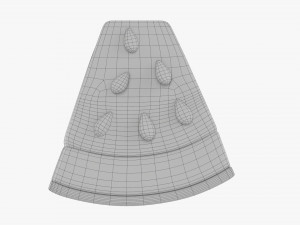 Stylized Watermelon Piece 3D Model