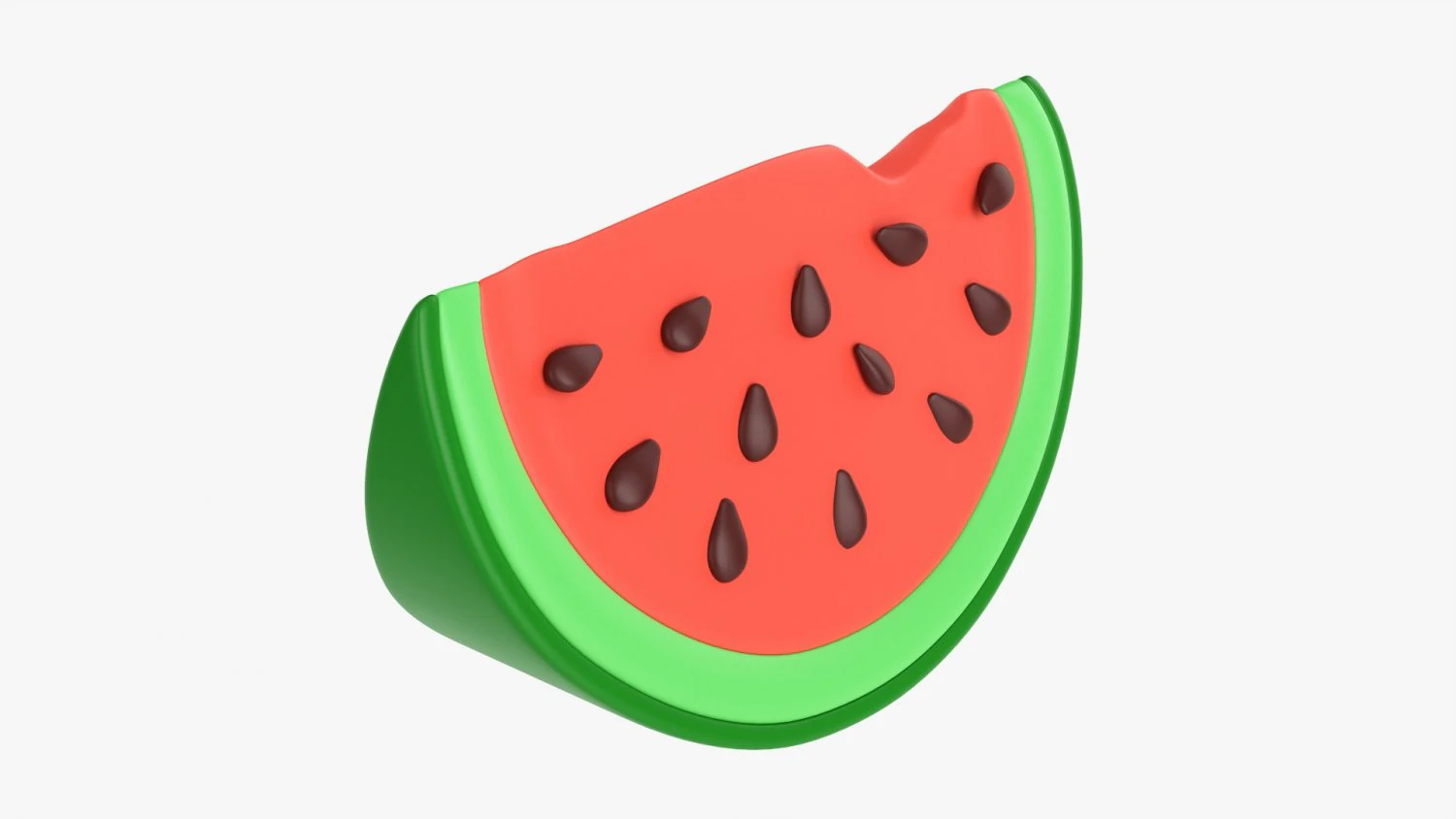 Stylized Watermelon Slice 3D Model .c4d .max .obj .3ds .fbx .stl .blend 