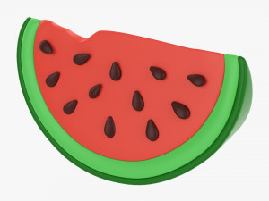 Stylized Watermelon Slice 3D Модель