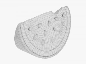 Stylized Watermelon Slice 3D Model