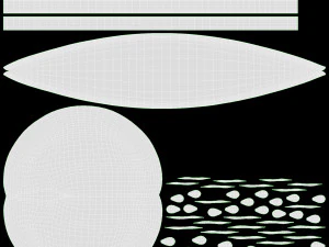 Stylized Watermelon Slice 3D Model