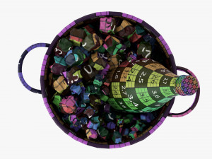 Vermouth Bottle In Bucket With Ice 3D Model