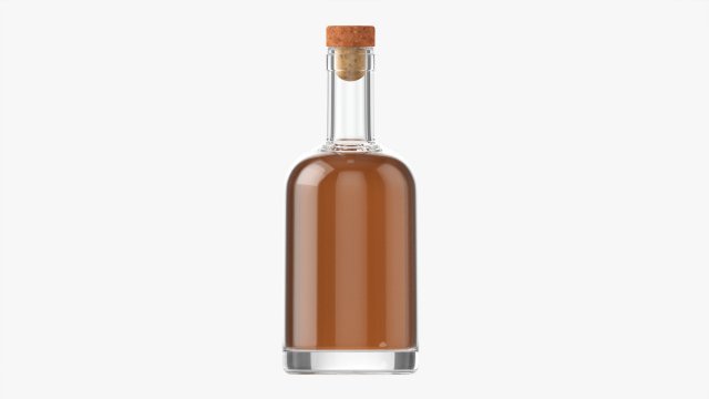 Whiskey Bottle 21 3D Model .c4d .max .obj .3ds .fbx .stl .blend 