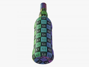 Whiskey Bottle 23 Model 3D