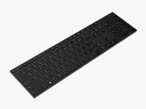 Wireless Keyboard Black 3D Model