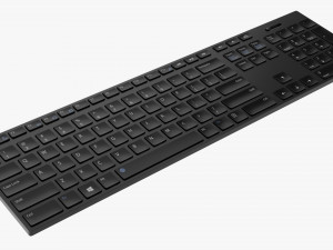 Wireless Keyboard Black 3D Model