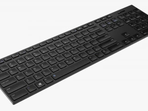Teclado sem fio preto Modelo 3D