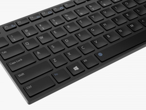 Wireless Keyboard Black 3D Model