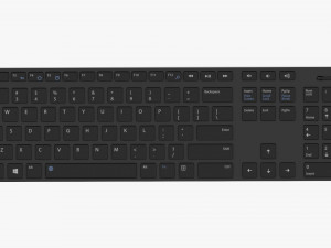 Wireless Keyboard Black 3D Model