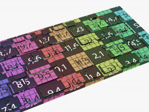 Teclado sem fio preto Modelo 3D