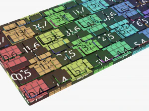 Teclado sem fio preto Modelo 3D