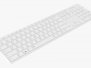 Wireless Keyboard White 3D Model