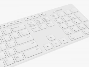 Wireless Keyboard White 3D Model