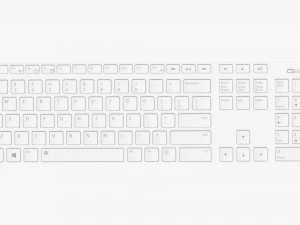 Wireless Keyboard White 3D Model