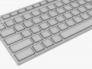 Wireless Keyboard White 3Dモデル