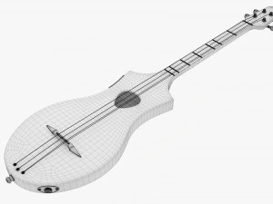 Acoustic 4-String Instrument 01 3D Model