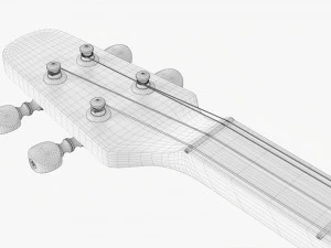 Acoustic 4-String Instrument 01 3D Model