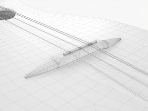 Acoustic 4-String Instrument 01 3D Model