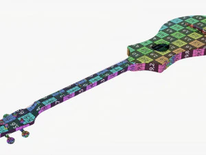 Acoustic 4-String Instrument 02 3D Model