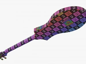 Acoustic 4-String Instrument 02 3D Model