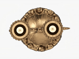 Antique Candlestick With Candles 01 3D Модель