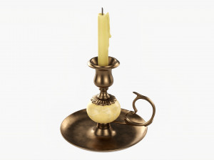 Antique Candlestick With Handle Modello 3D