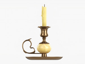 Antique Candlestick With Handle Modello 3D