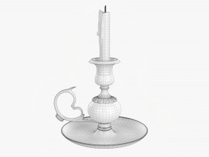 Antique Candlestick With Handle Modello 3D