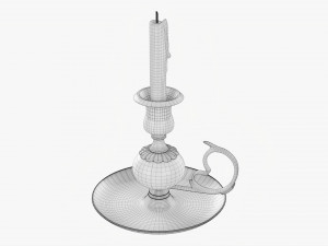 Antique Candlestick With Handle Modello 3D