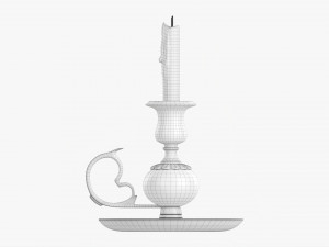 Antique Candlestick With Handle Modello 3D